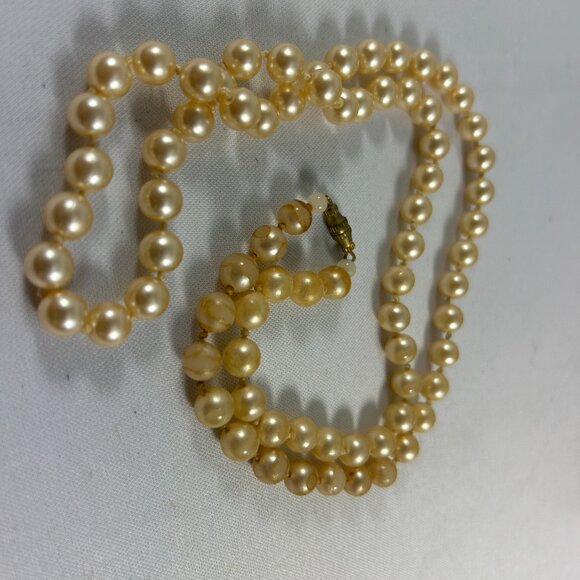 Lot 6 Pieces Faux Pearl Necklaces Stretch Bracelets Twisted Some Vintage - Picture 8 of 16